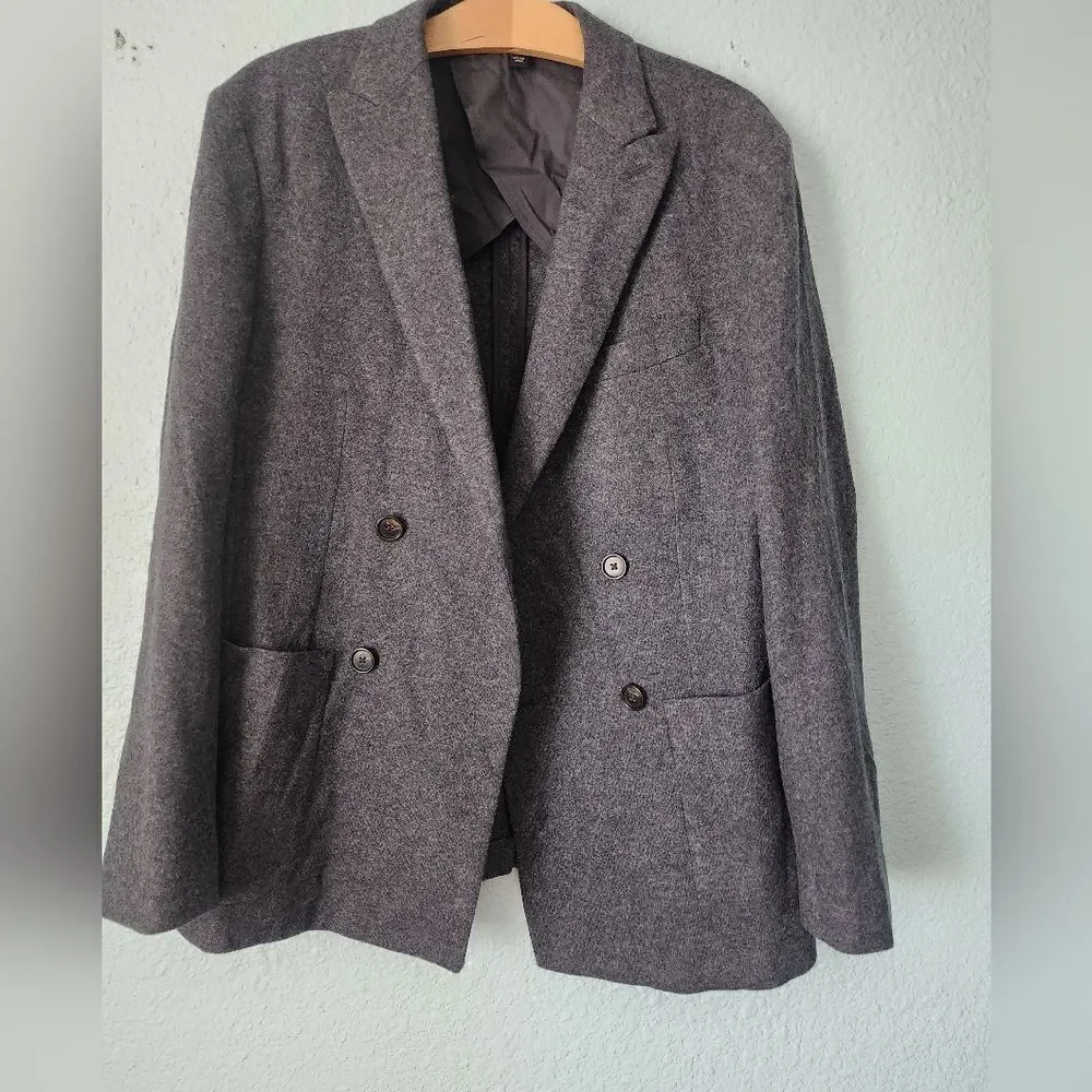Banana Republic Charcoal Blazer Wool Blend New